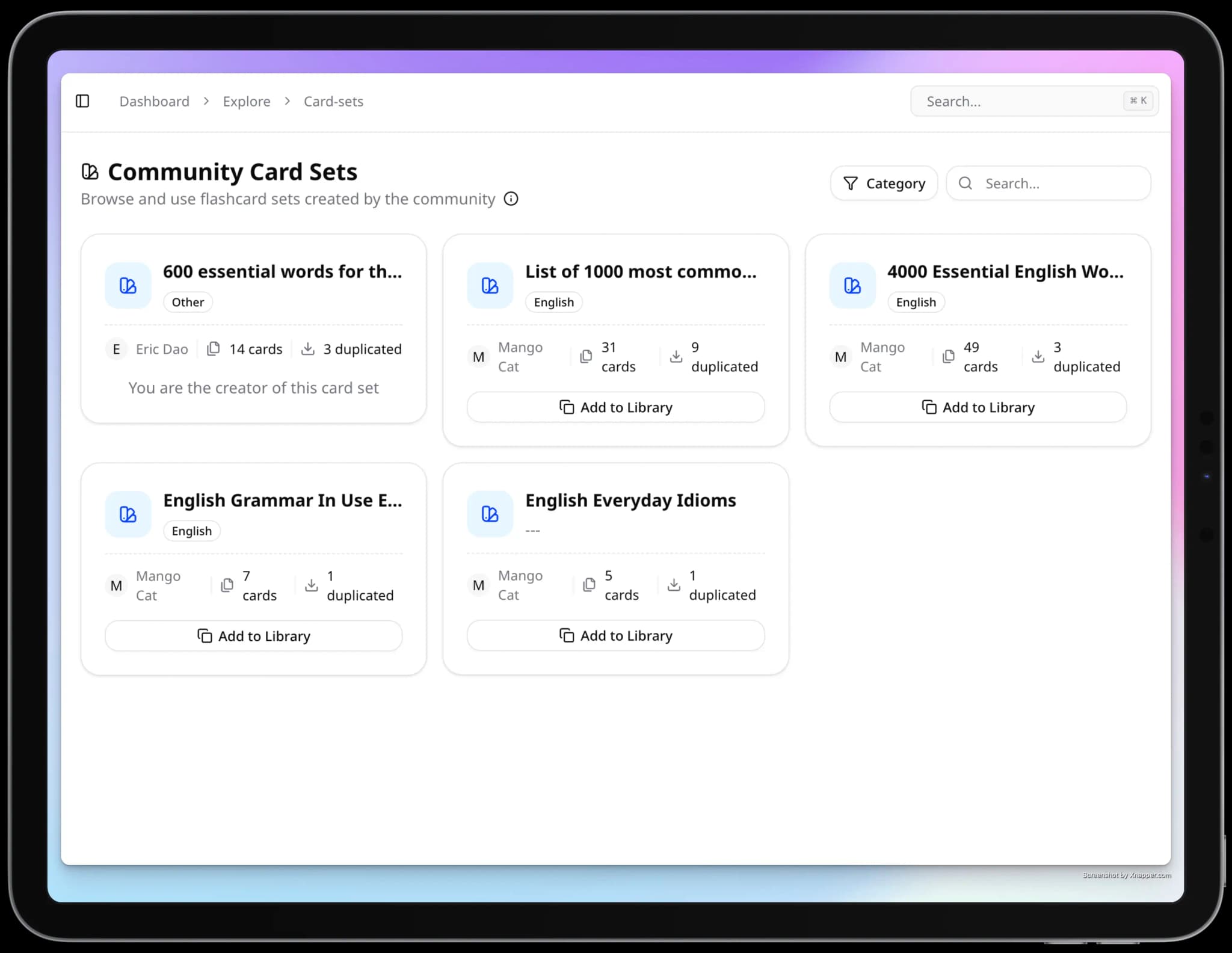 Community Sharing & Discovery